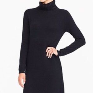 JCrew Black Turtleneck Sweater Dress